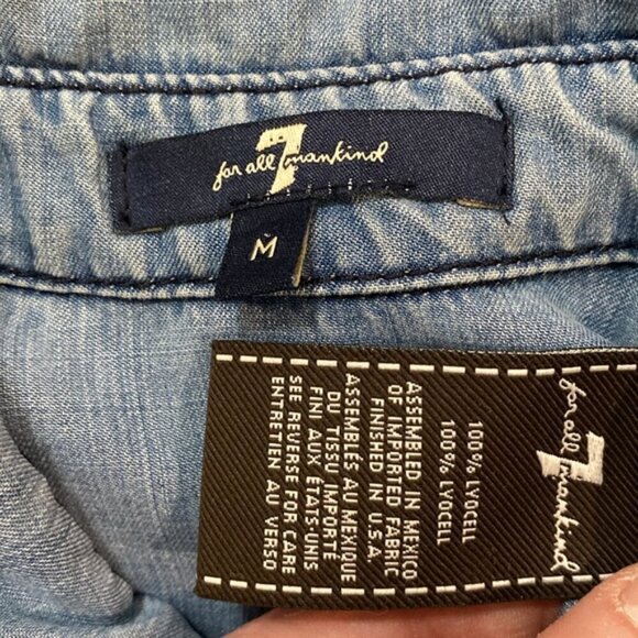 For All Mankind denim long-sleeve shirt size Medium - Picture 12 of 13